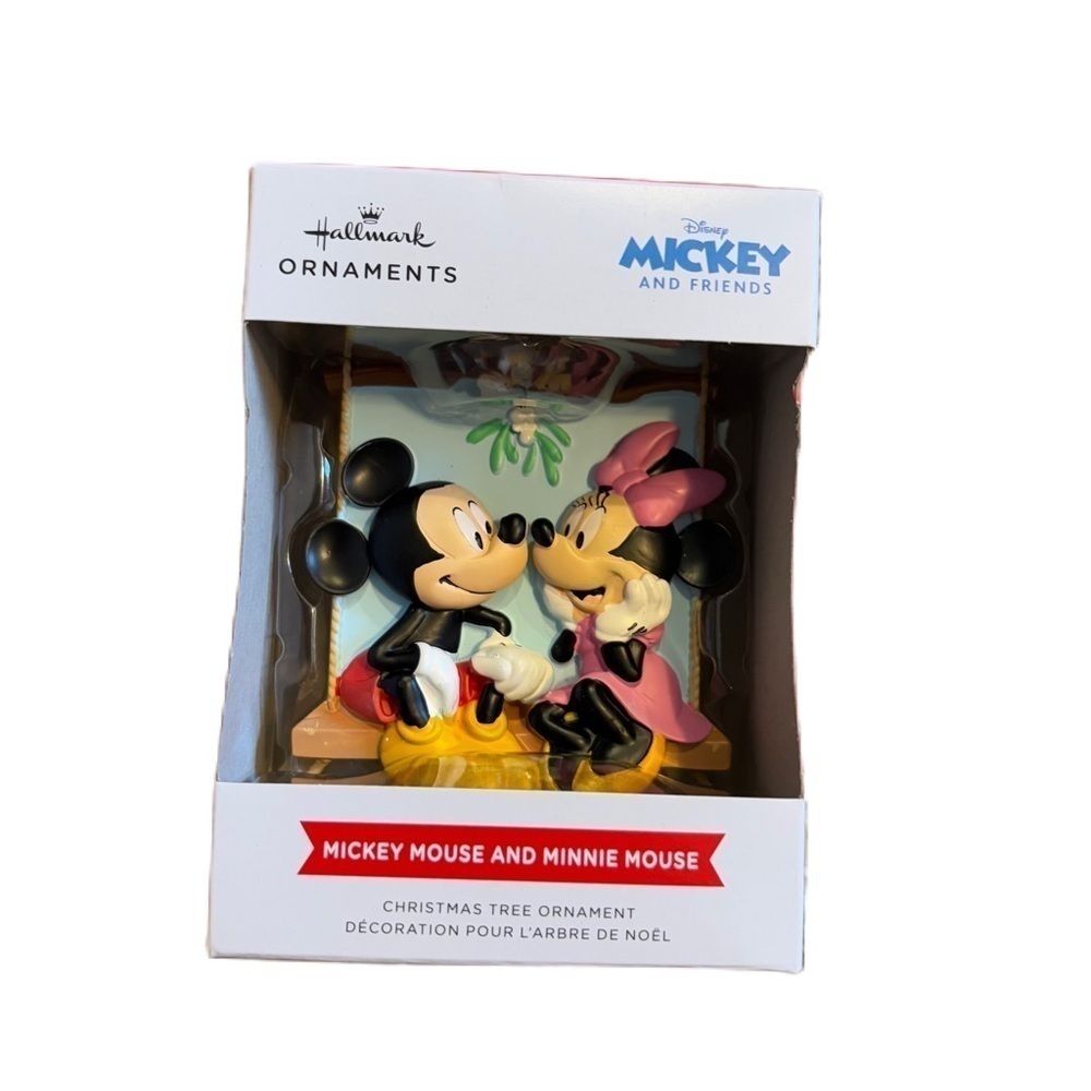 Disney Hallmark Mickey Minnie Mouse Christmas Ornament NEW Mistle Toe